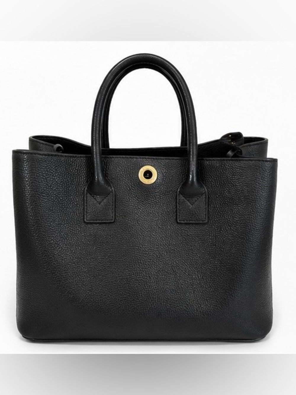 Burberry Medium Bermondsey House Check Black Leather Tote Bag